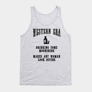 Western Era Slogan - Drinking Some Moonshine Tank Top